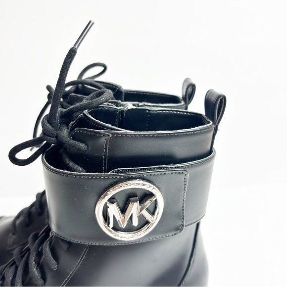 MICHAEL KORS TATUM LEATHER ANKLE COMBAT WOMEN BOOTS 6M NEW WITH STICKER TAGS - Picture 8 of 9